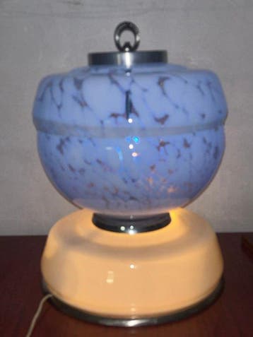 Lampe de bureau - Verre tacheté - Verre de Murano - Lampe