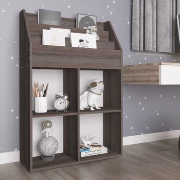 vidaXL Kindertijdschriftenrek 71x30x114 cm bewerkt hout, Verzenden, Nieuw