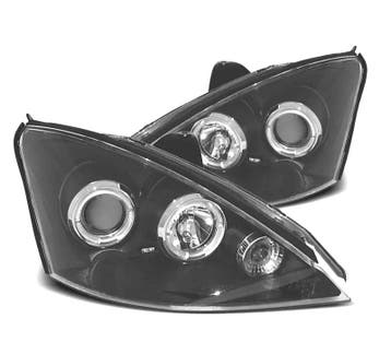PHARES FORD FOCUS 98-01 ANGEL EYES LED FOND NOIR, Auto-onderdelen, Verzenden, Nieuw