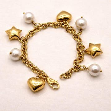 Armband - 18 karaat Geel goud Parel, Nieuw