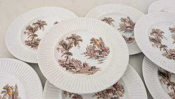 Johnson & Bros. - Service de table pour 6 (9) - Assiettes à, Antiquités & Art