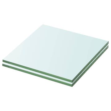 vidaXL Schappen 2 st 20x15 cm glas transparant, Verzenden, Nieuw