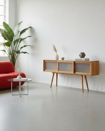 Johannes Hironimus - Dressoir - Eik, Glas, Roestvrij staal, Antiek en Kunst