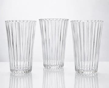 Vaas - Glas - Drie vintage vazen, Antiquités & Art