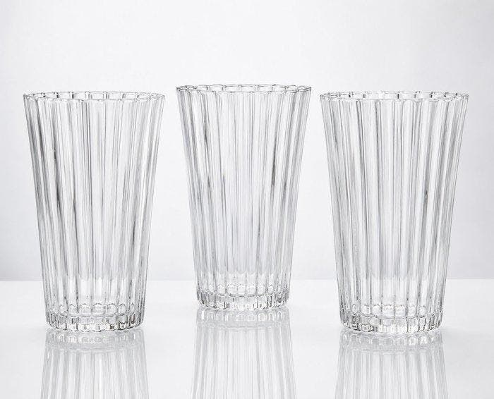 Vaas - Glas - Drie vintage vazen, Antiquités & Art, Art | Objets design