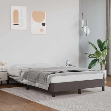 vidaXL Bedframe kunstleer grijs 120x200 cm, Verzenden