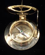 Boussole marine - Laiton - Nautisch Kompas met Zonnewijzer, Antiquités & Art