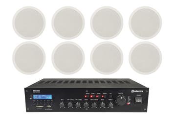 Adastra Shop 8 Inbouwspeakers + 100 Volt Versterker, Nieuw
