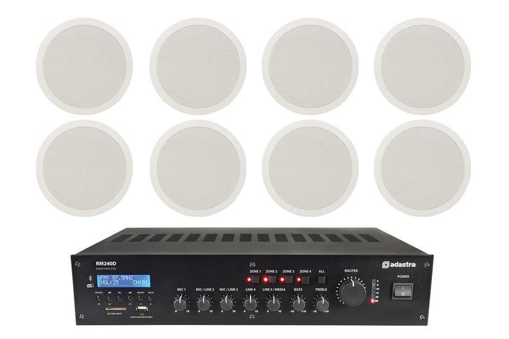 Adastra Shop 8 Inbouwspeakers + 100 Volt Versterker, Audio, Tv en Foto, Luidsprekerboxen