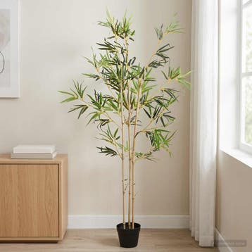 vidaXL Kunstmatige Bamboe Boom Groen 55 x 16 x 150 cm Stof, Maison & Meubles, Plantes d'intérieur, Verzenden