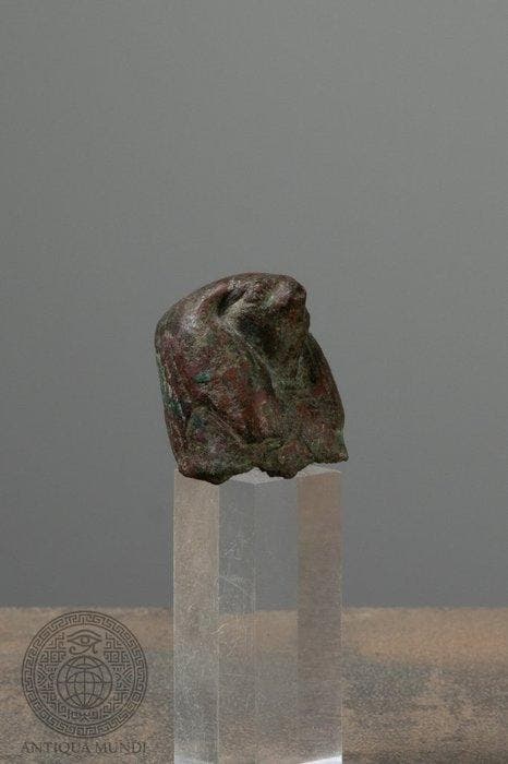 Oude Egypte, late periode Koper Valkenkop – Fragment van een, Antiquités & Art, Antiquités | Autres Antiquités