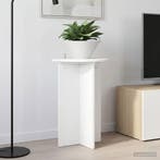 vidaXL Plantenstand 2 pcs Wit Ø40 x 60 cm Bewerkt hout, Verzenden, Nieuw