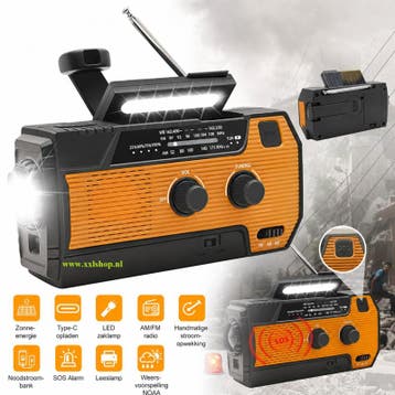 Noodradio nood pakket radio accu powerbank solar 4000mah *OR, Verzenden, Nieuw