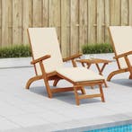 vidaXL Ligstoel die kan leunen en vouwen 55 x 146 x 91 cm, Verzenden, Nieuw