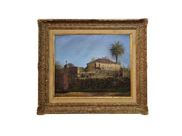 Spanish School (XIX) - Rural Landscape with a Palm Tree