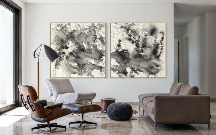 MARENA - Echoes / Between Softness and Storm / 278 / Diptych, Antiek en Kunst, Kunst | Schilderijen | Modern