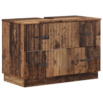 vidaXL Wastafel kabinet voor de badkamer HOORN Oud hout, Verzenden, Nieuw