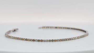 Zonder minimumprijs - Armband - 14 karaat Witgoud - 1.60ct.