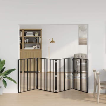vidaXL Hondendeur 4 st Zwart 100 x 100 cm Gegalvaniseerd, Verzenden, Nieuw