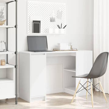 vidaXL Bureau 120x42x76 cm spaanplaat wit, Huis en Inrichting, Verzenden, Nieuw