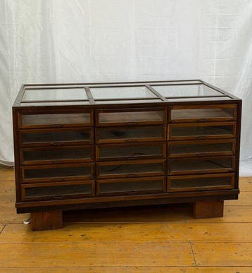 toonbank vitrine - Vitrine - 15 charges - Laiton moulé,