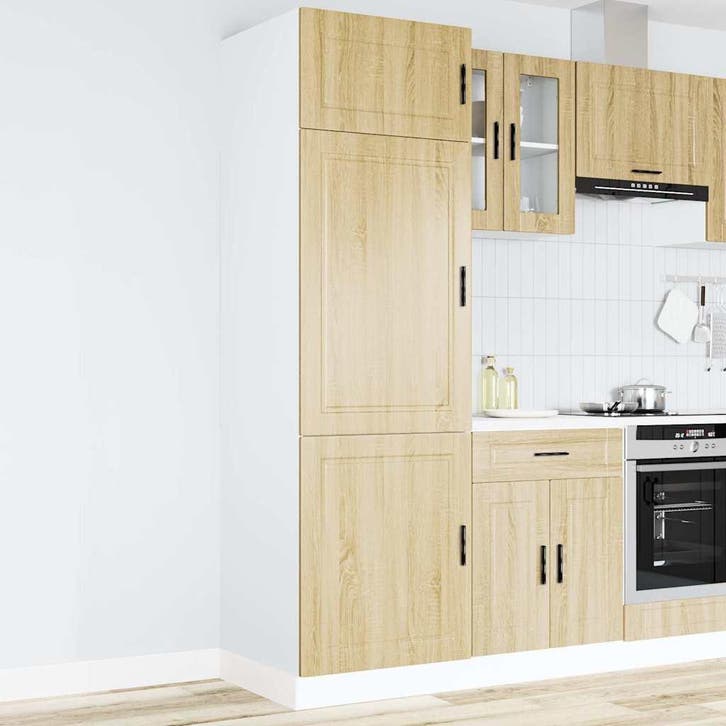 vidaXL Keukenkast Porto bewerkt hout sonoma eikenkleurig, Maison & Meubles, Armoires | Autre, Envoi