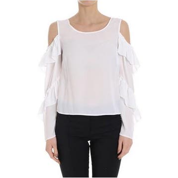 Patrizia Pepe • off-white top open schouders • 38 (IT44), Verzenden