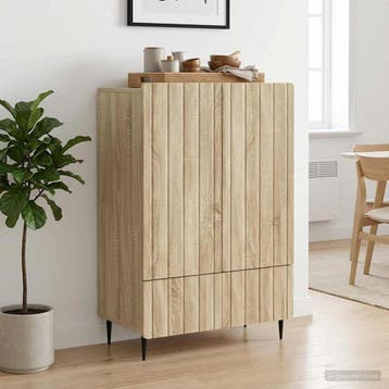 vidaXL Dressoir Sonoma Eiken 66 x 34,5 x 97 cm Bewerkt hout, Verzenden