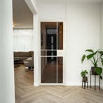 Stalen Binnendeur - 6 Vlaks - Wit - Rook glas - Met slot, Minder dan 80 cm, Binnendeur, Nieuw, Metaal