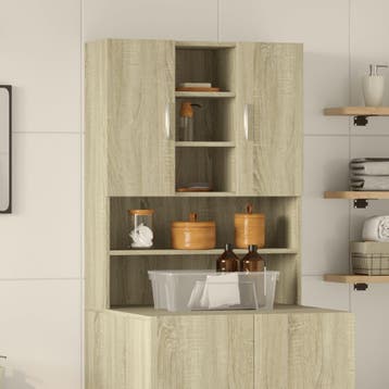 vidaXL Wasmachinekast 70,5x24x90 cm sonoma eikenkleurig, Verzenden, Nieuw