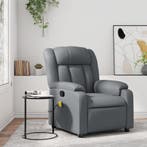 vidaXL Massagestoel van grijs kunstleer, Huis en Inrichting, Fauteuils, Verzenden, Nieuw