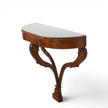 Console - Bois, Marbre - Style Louis XV