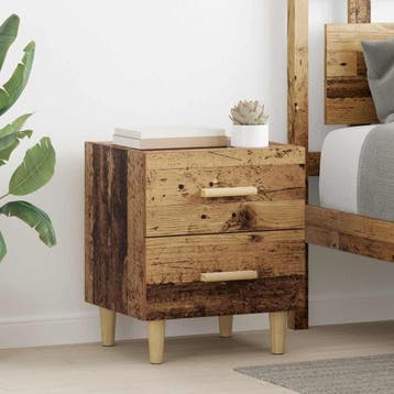 vidaXL Bedkast 2 st Oudhout 40 x 35 x 47.5cm Bewerkt hout, Verzenden, Nieuw