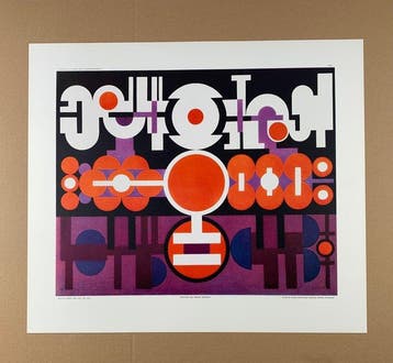 Auguste Herbin - NEZ 1971 - Vintage Collotype Print - 60/70