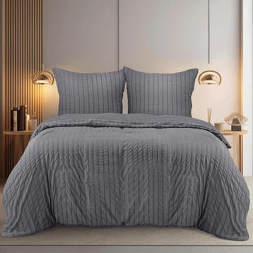 Utopia Bedding Seersucker Beddengoed 200x200 Set - Microv..., Ophalen of Verzenden, Nieuw