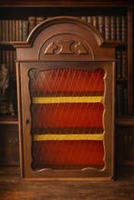 Vitrinekast - Hout, Glas - Vitrinekast vintage - Hoogte: 105, Antiek en Kunst