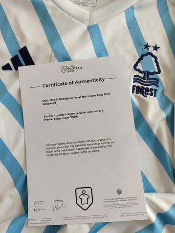 Nottingham Forest - Premier League - Williams - 2023 - Shirt, Nieuw