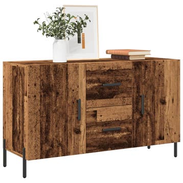 vidaXL Dressoir 100x36x60 cm bewerkt hout oud houtkleurig, Verzenden