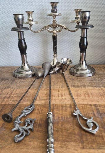 Kroonluchter (7) - Verzilverd, Messing