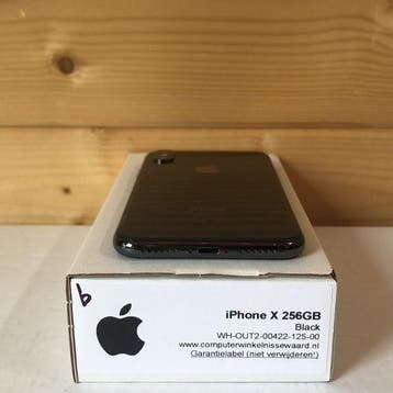Apple iPhone 10 (X) 256GB + nieuwe accu (100%) zwart, Telecommunicatie, Ophalen of Verzenden, Nieuw
