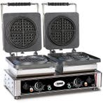 Wafelijzer | AMERICAN | Dubbel | Ronde Wafels (Ø160mm) |, Verzenden, Nieuw in verpakking