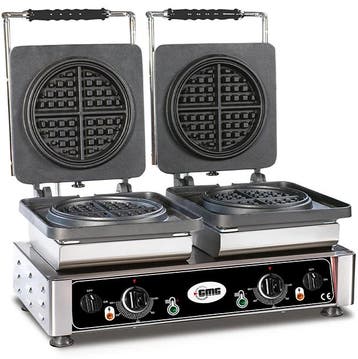 Wafelijzer | AMERICAN | Dubbel | Ronde Wafels (Ø160mm) |, Verzenden, Nieuw in verpakking