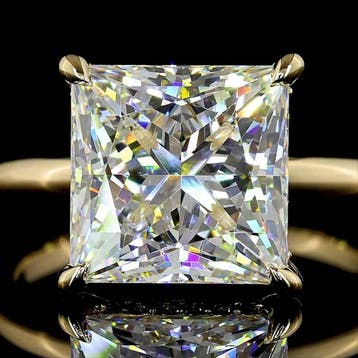 Zonder minimumprijs - Ring - 14 karaat Geel goud - 5.23ct., Nieuw