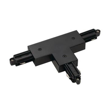 SLV 1-Fase-Rail T-verbinder opbouw zwart, aarde buiten links, Verzenden, Nieuw, Metaal