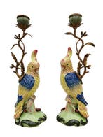 Kaarsenhouder (2) - Brons, Porselein