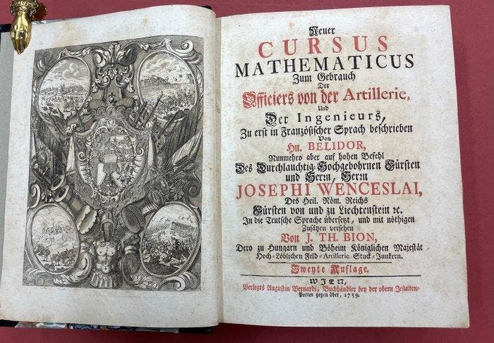 Bernard Forest de Bélidor - Neuer Cursus Mathematicus. Zum, Antiquités & Art, Antiquités | Livres & Manuscrits