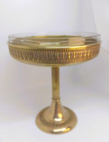 Tafelmiddenstuk - Messing, Glas - compotier