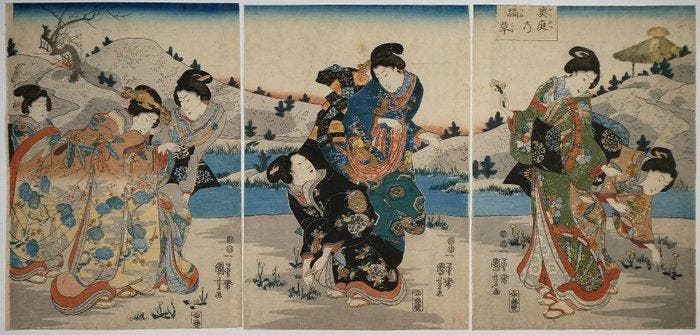 Ichiysai Kuniyoshi /  (Utagawa Kuniyoshi, 1798–1861), Antiquités & Art, Antiquités | Autres Antiquités