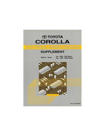 1999-2000 TOYOTA COROLLA ELECTRISCHE (SUPPLEMENT) SCHEMA