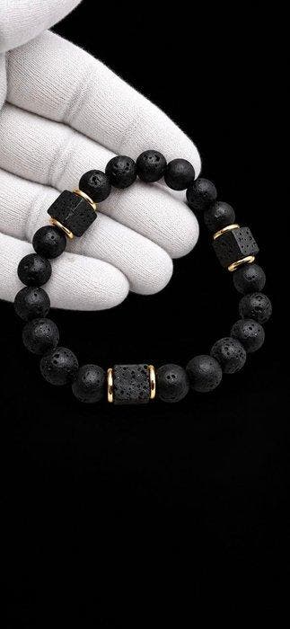 Vulkanische Lava Armband uit La Palma, Gran Canaria -